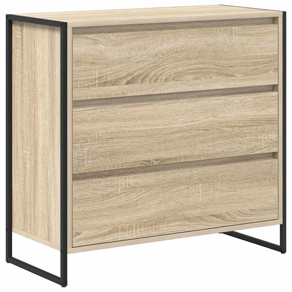 vidaXL Dressoir Sonoma Eiken 79 x 36 x 75.5 cm Bewerkt hout, foto 3
