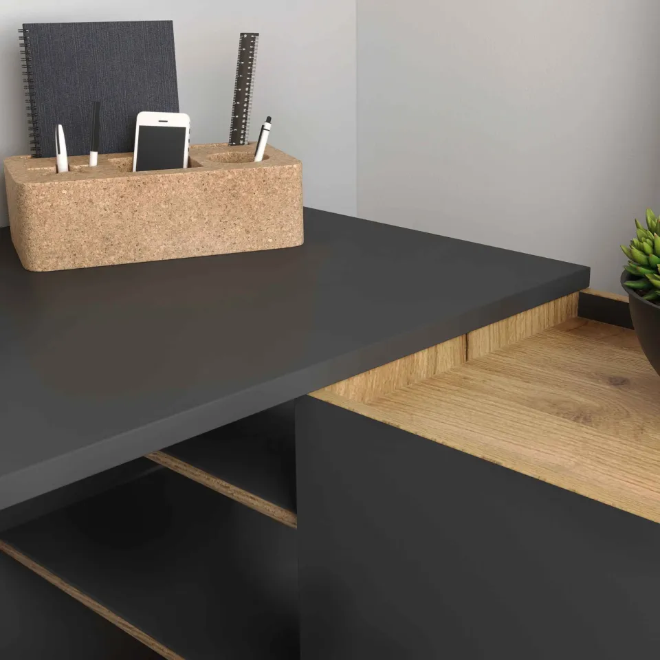 Bureau Aster antraciet, foto 3