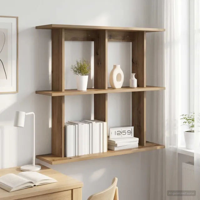 vidaXL Wandplank Artisanaal eiken 100 x 20 x 75 cm Bruin