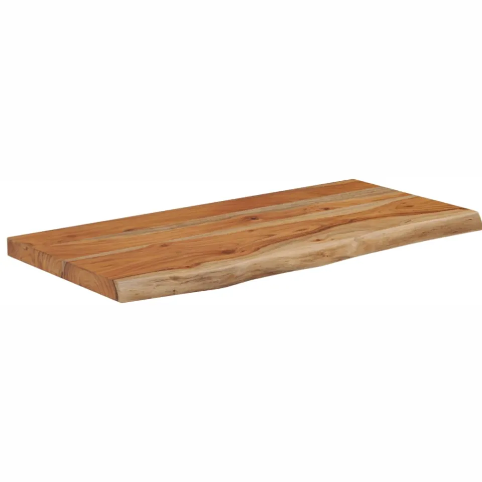 vidaXL Wandschap rechthoekig natuurlijke rand 60x30x3,8 cm acaciahout Bruin