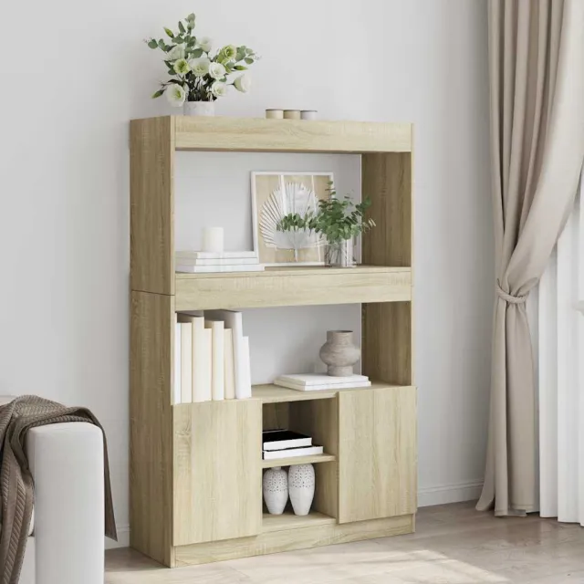 vidaXL Hoge kast 92x33x140 cm bewerkt hout sonoma eikenkleurig Bruin