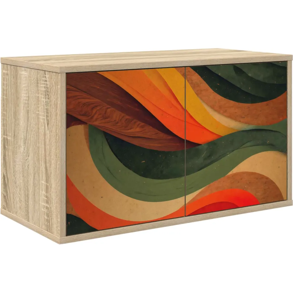 vidaXL Wandgemonteerd tv-meubel BONN 69 x 33 x 40 cm Sonoma Eiken, foto 3