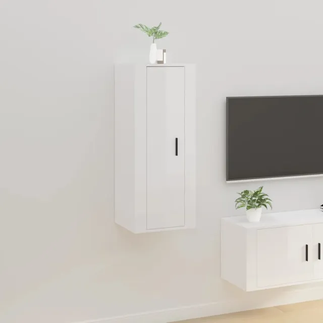 vidaXL Tv-wandmeubel 40x34,5x100 cm hoogglans wit, foto 2