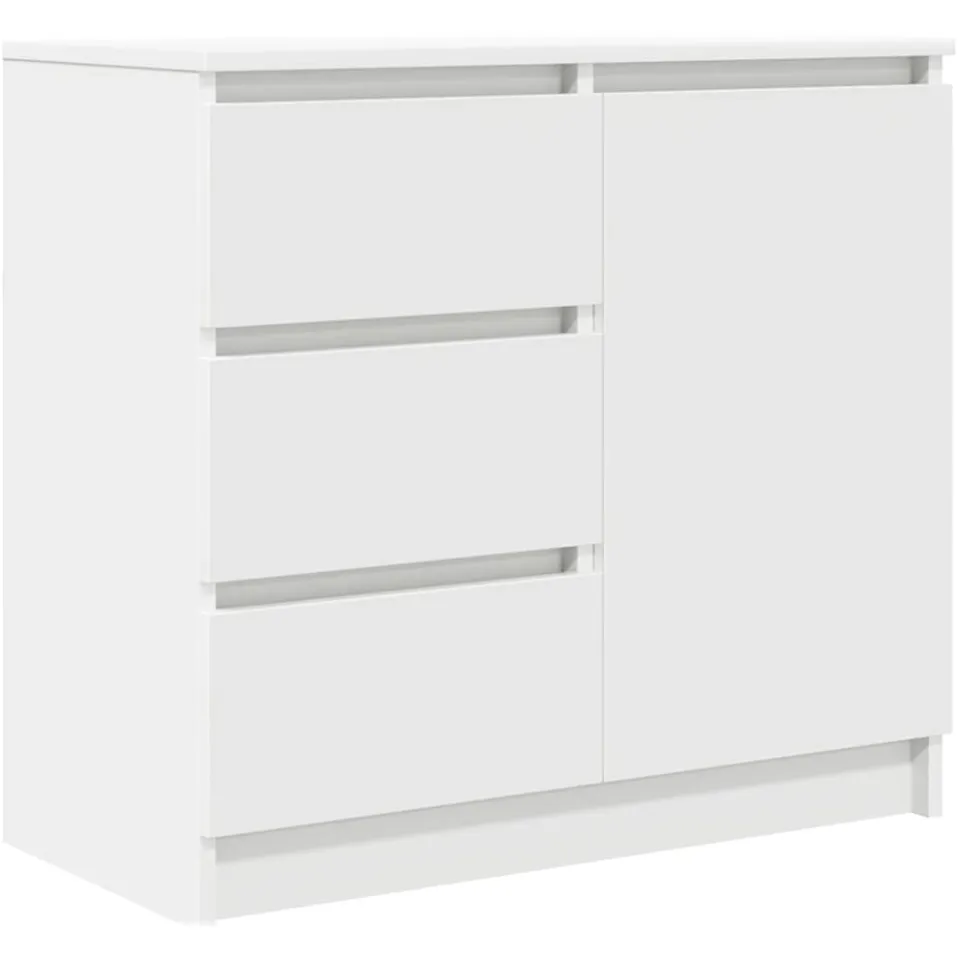 vidaXL Dressoir met lade 71x35x65 cm spaanplaat wit
