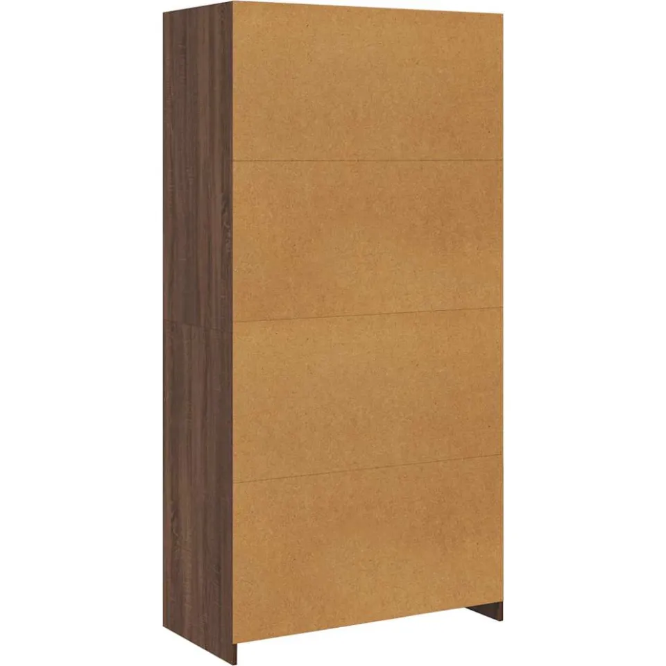 vidaXL Kledingkast 100x50x200 cm bewerkt hout bruin eikenkleur, foto 4