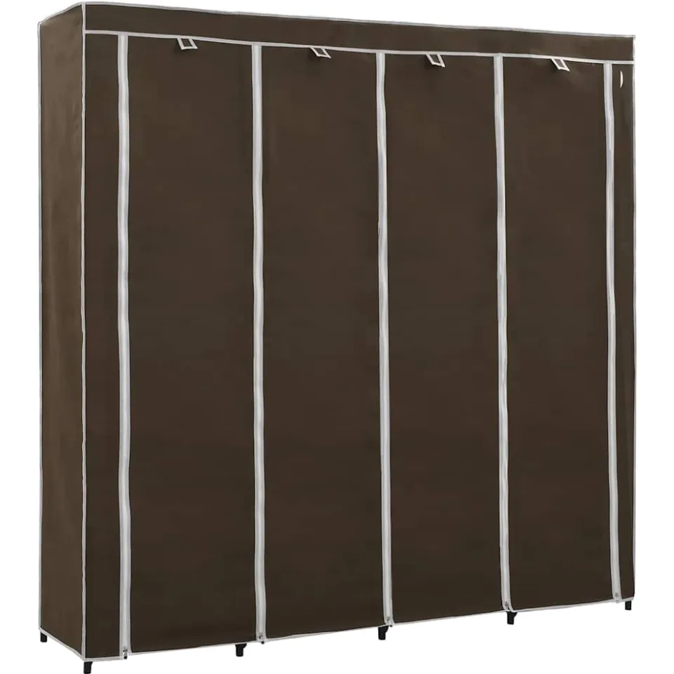 vidaXL Kledingkast met 4 vakken 175x45x170 cm bruin, foto 2