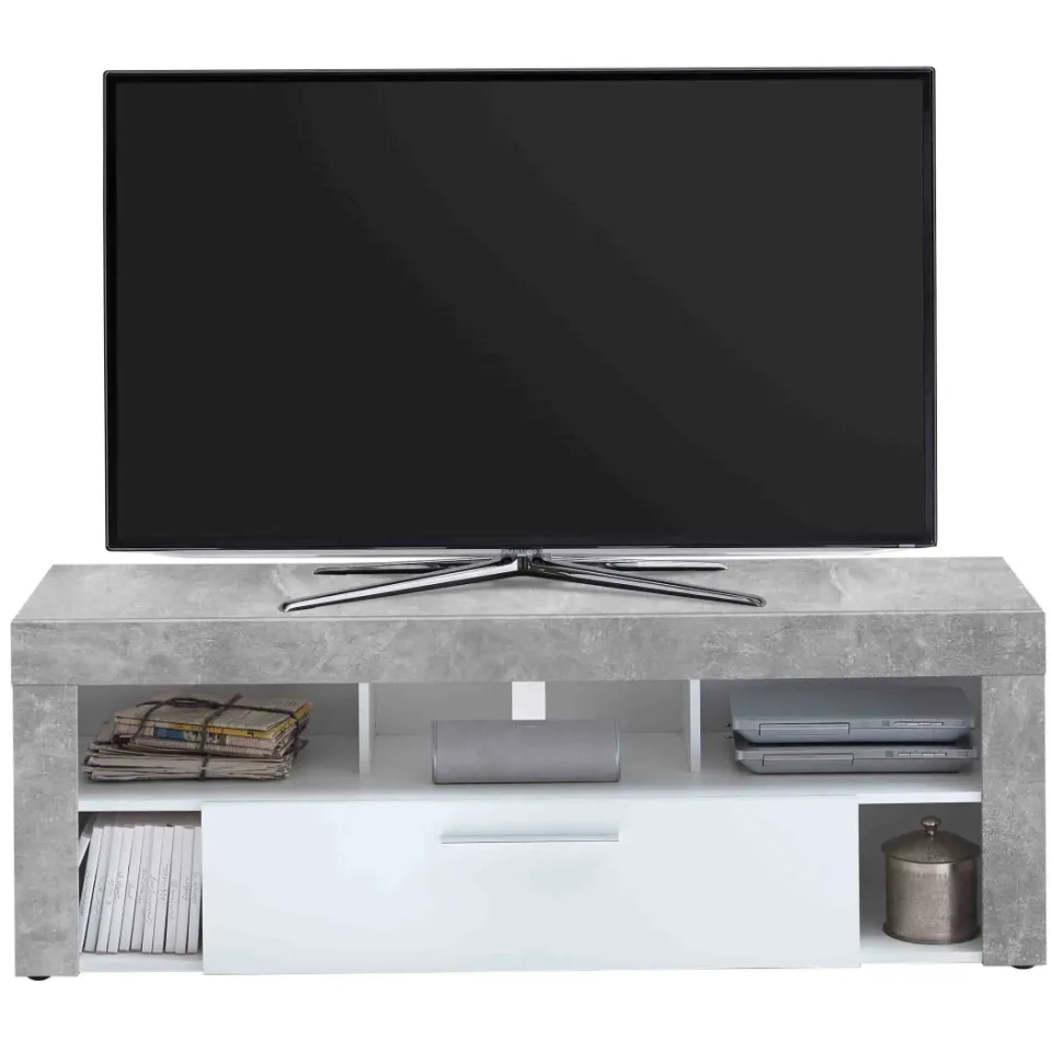 tv-meubel Enrico beton grijs en wit, foto 3
