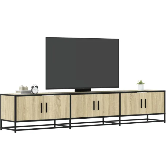 vidaXL Tv-meubel 210x35x41 cm bewerkt hout sonoma eikenkleurig Bruin