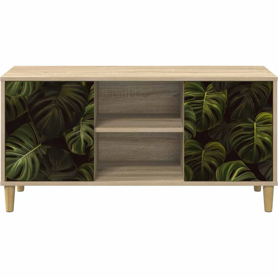 vidaXL Tv-meubel ELBURG 102 x 33 x 50 cm Sonoma Bewerkt hout bruin, foto 4