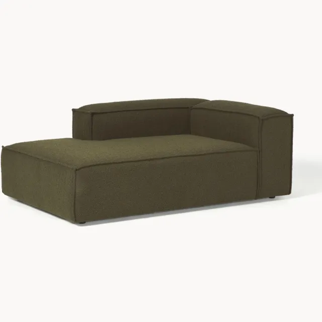 Westwing Collection Bouclé hoekbankmodule Lennon Groen