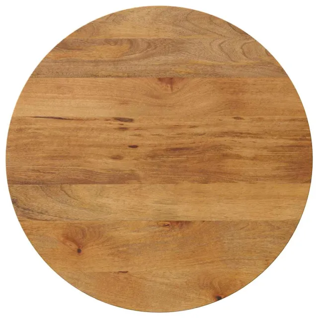 vidaXL Tafelblad rond Ø 70x2,5 cm massief ruw mangohout Bruin