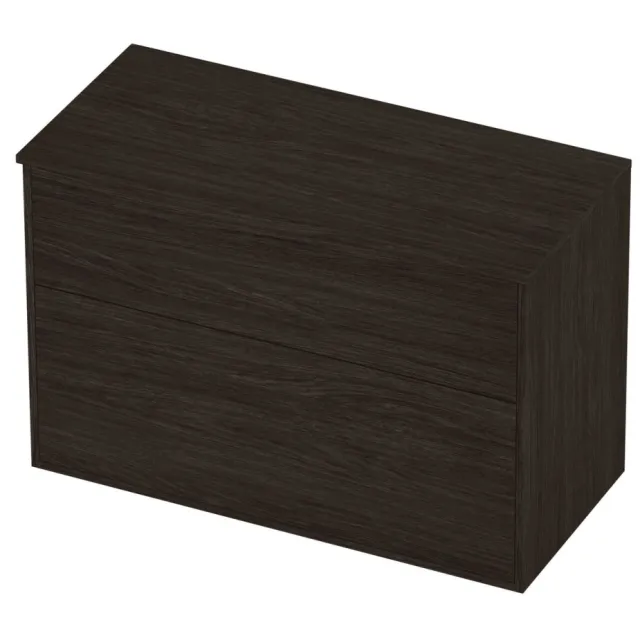 Proline Deck Badmeubelset Voor Grepen Asymmetrisch Kader 100x46x67 cm Mokka Oak Eiken