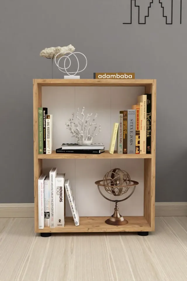 adambaba Decoratieve Boekenkast - Planken- Houten - Pijnboom