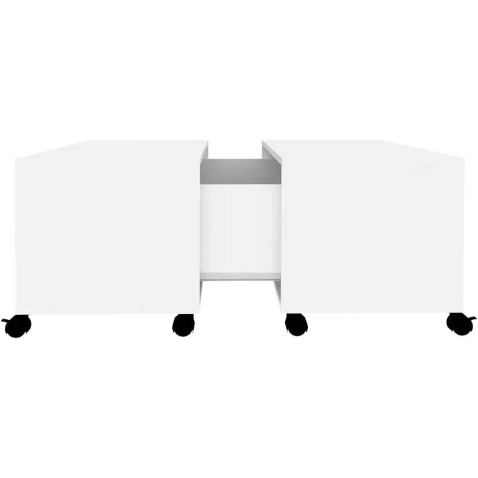 vidaXL Salontafel 75x75x38 cm bewerkt hout wit, foto 4