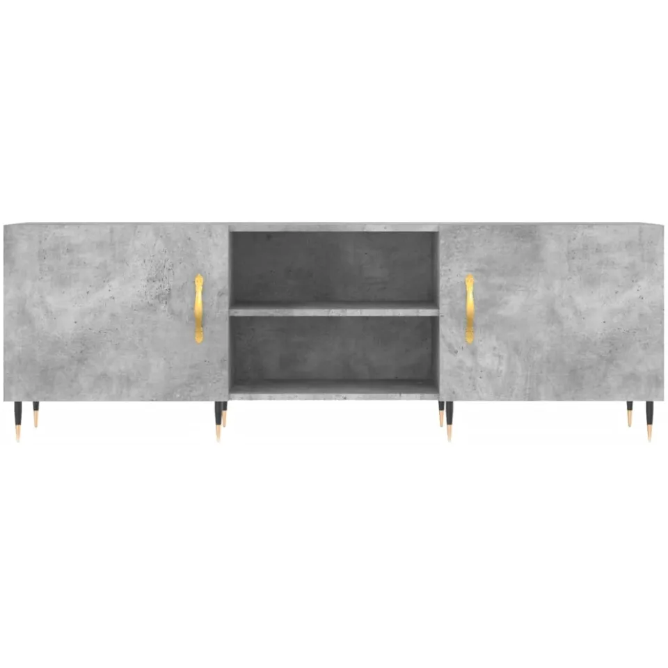 vidaXL Tv-meubel 150x30x50 cm bewerkt hout betongrijs grijs