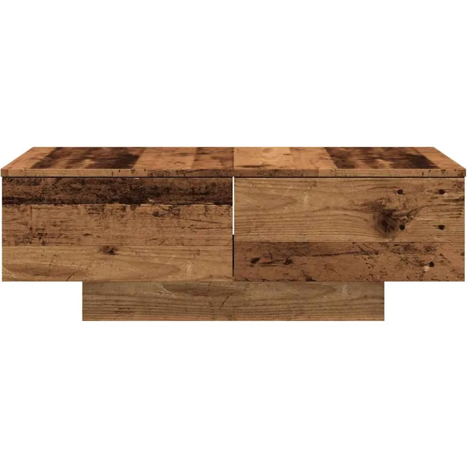 vidaXL Salontafel 90x60x31 cm bewerkt hout oud houtkleurig bruin, foto 3