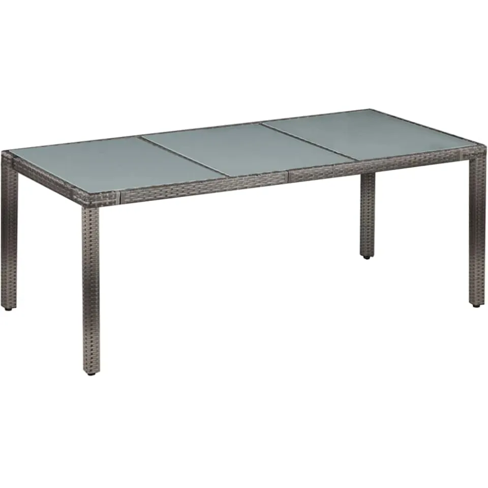 vidaXL 9-delige Tuinset met kussens poly rattan grijs, foto 2