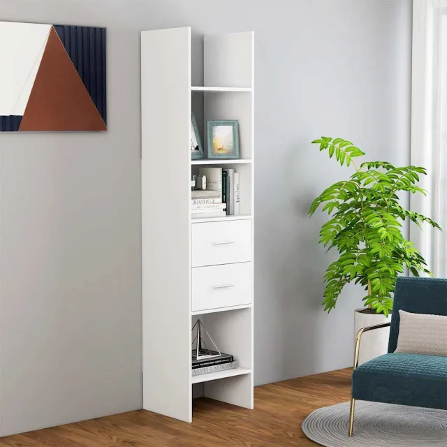 vidaXL Boekenkast 40x35x180 cm bewerkt hout wit, foto 2