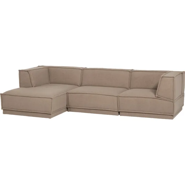 WOOOD Manu Chaise Longue Bank - Grove Chenille - Naturel - 73x286x160 taupe