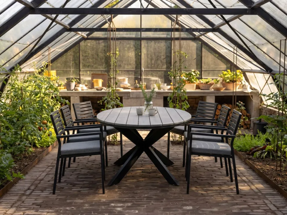 Bellagio tuinmeubelen Bellagio Rumo/Fidenza ovaal 220cm dining tuinset 7-delig stapelbaar, foto 4