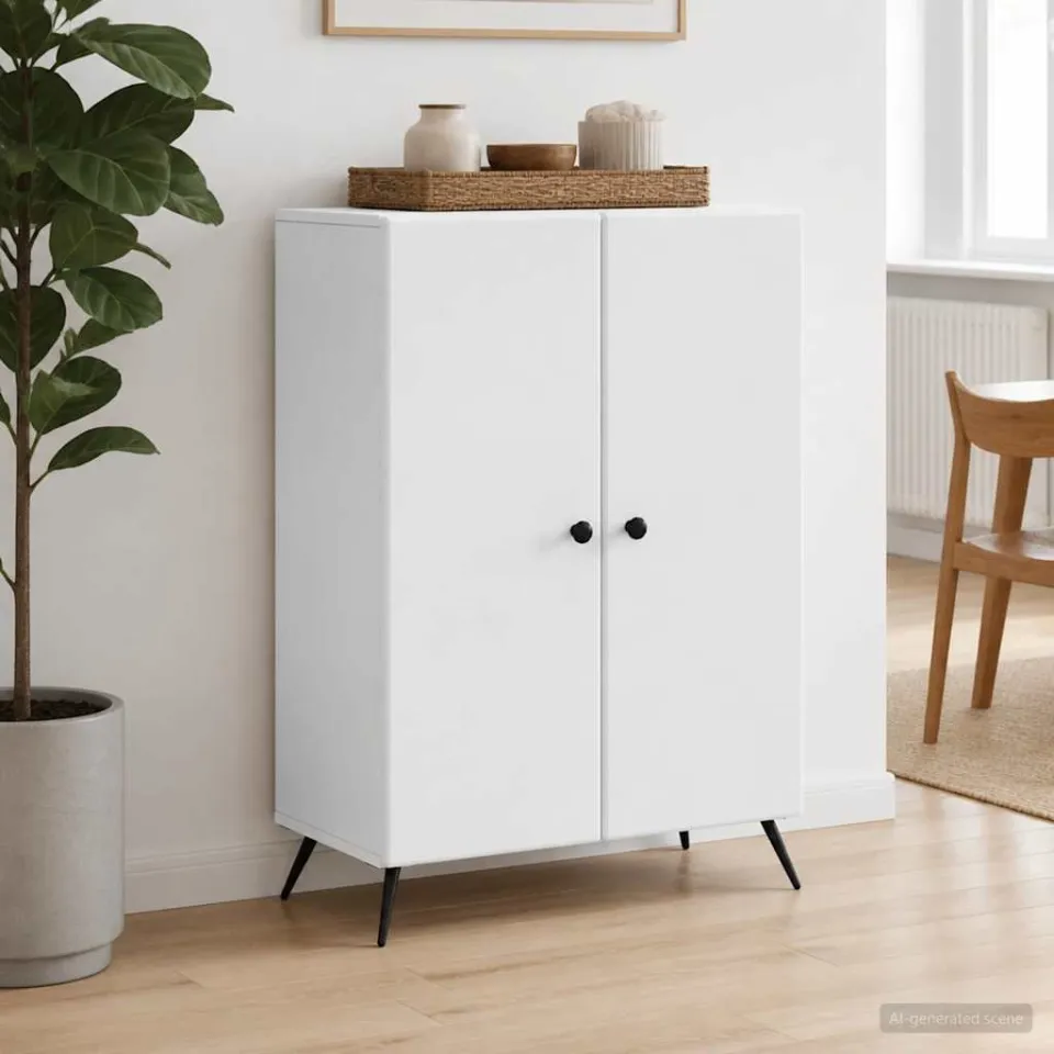 vidaXL Dressoir Wit 66 x 34,5 x 90 cm Bewerkt hout, foto 3