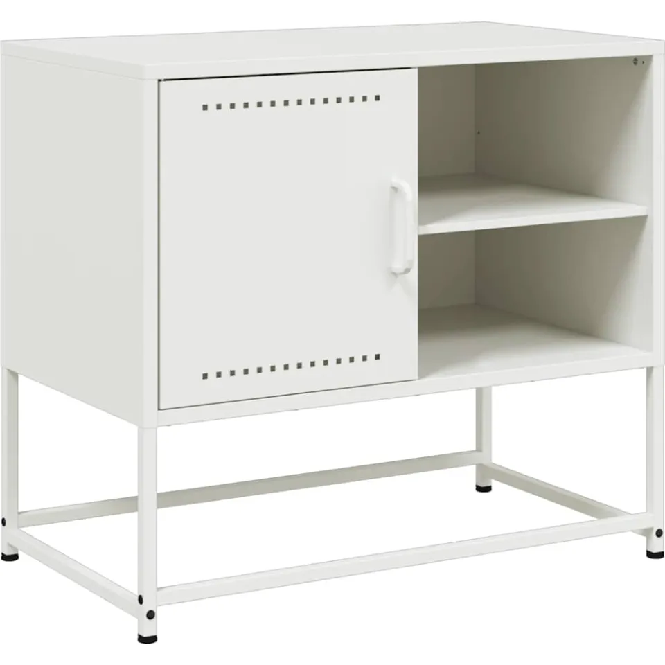 vidaXL Tv-meubel 68x39x60,5 cm staal wit