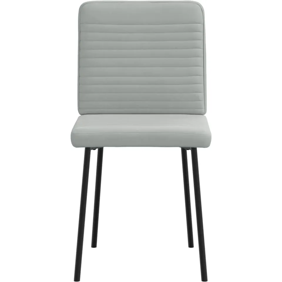 vidaXL Eetkamerstoelen 4 st fluweel lichtgrijs grijs, foto 4