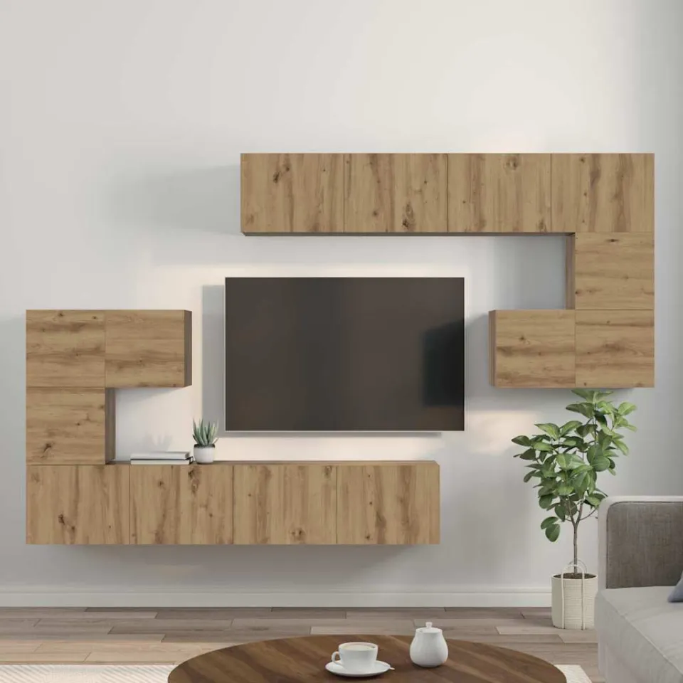 vidaXL TV Eenheden 4 st 80 x 30 x 30 cm Artisan Eiken, foto 4