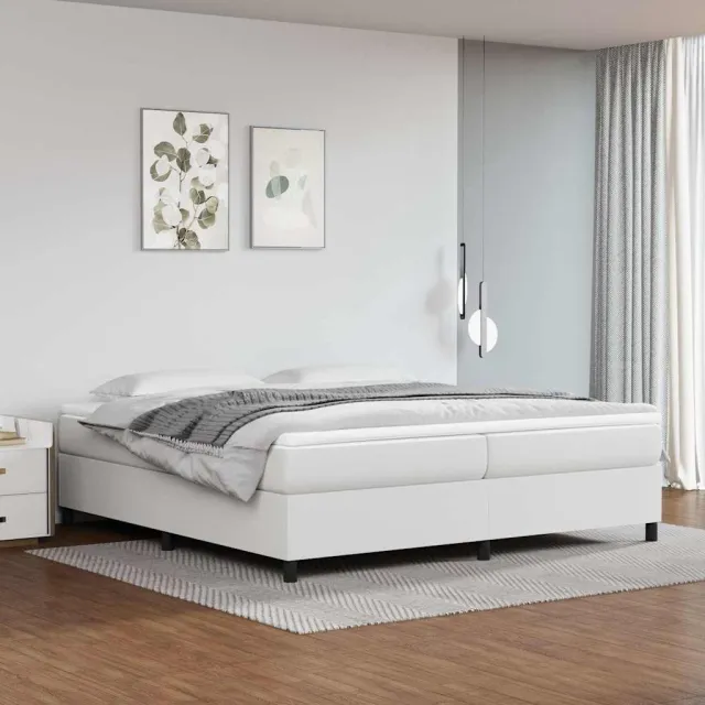 vidaXL Boxspring bed kunstleer wit 200x200 cm
