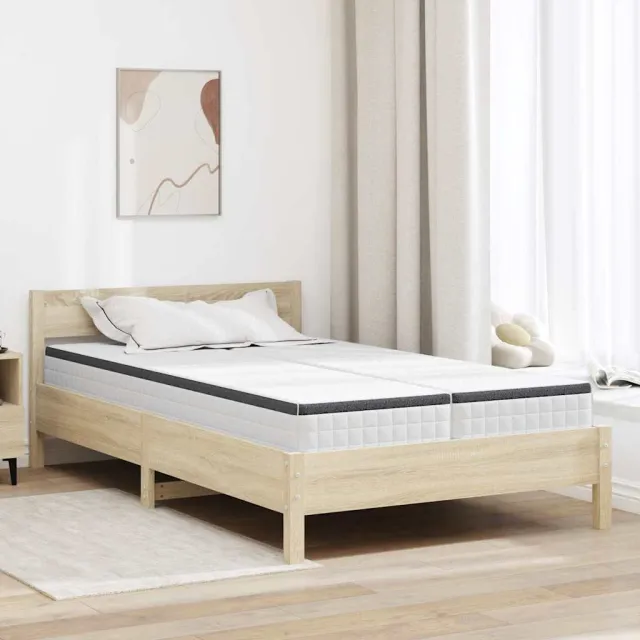 vidaXL Matras 2 st Medium zacht 60 x 200 cm Wit en Grijs