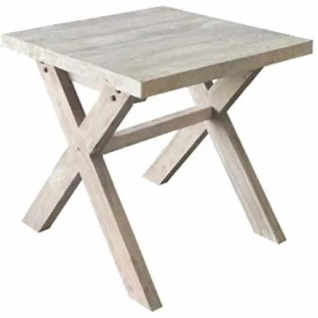 van der Leeden Tuintafel Ibiza Cross Teak 80x80 Transparant