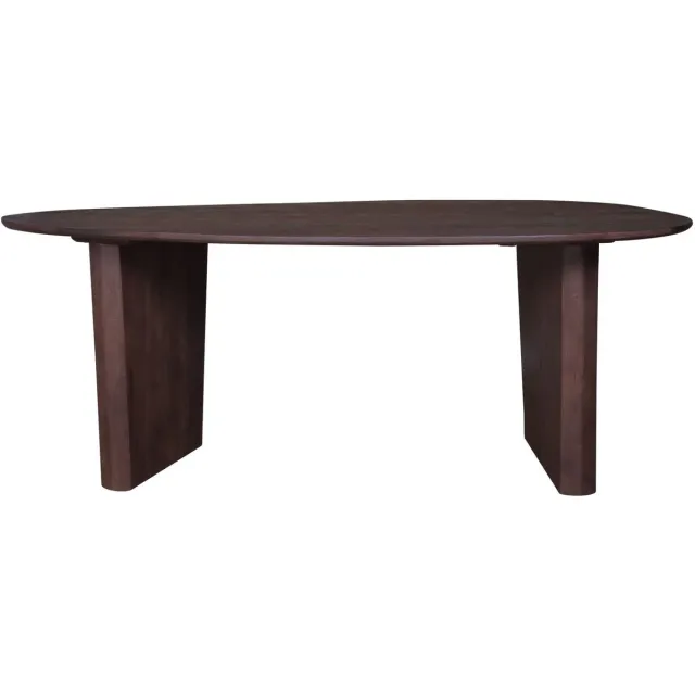 Home67 Eettafel Rudo 240 x 110 cm - Espresso Mangohout - Organisch - Japandi - 8 tot 10 personen - keukentafel Bruin
