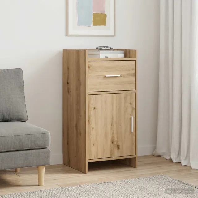 vidaXL Dressoir Artisanaal eiken 40 x 36 x 80 cm Bewerkt hout Bruin