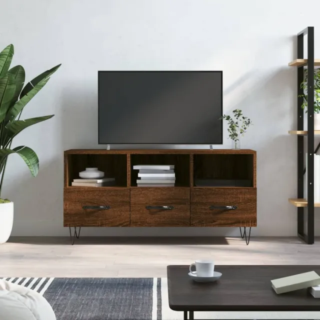 vidaXL Tv-meubel 102x36x50 cm bewerkt hout bruin eikenkleur, foto 2
