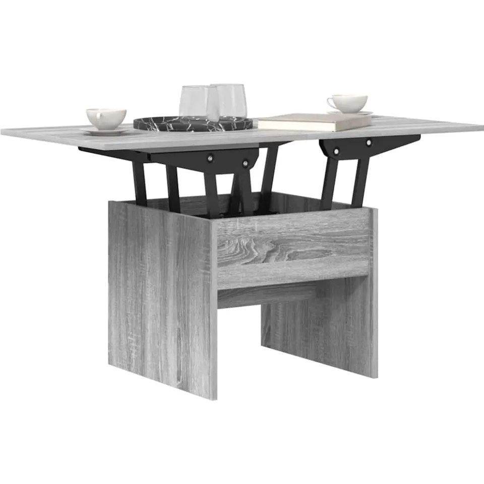 vidaXL Salontafel Grijs Sonoma 55 x 54,5 x 45 cm Bewerkt hout, foto 4