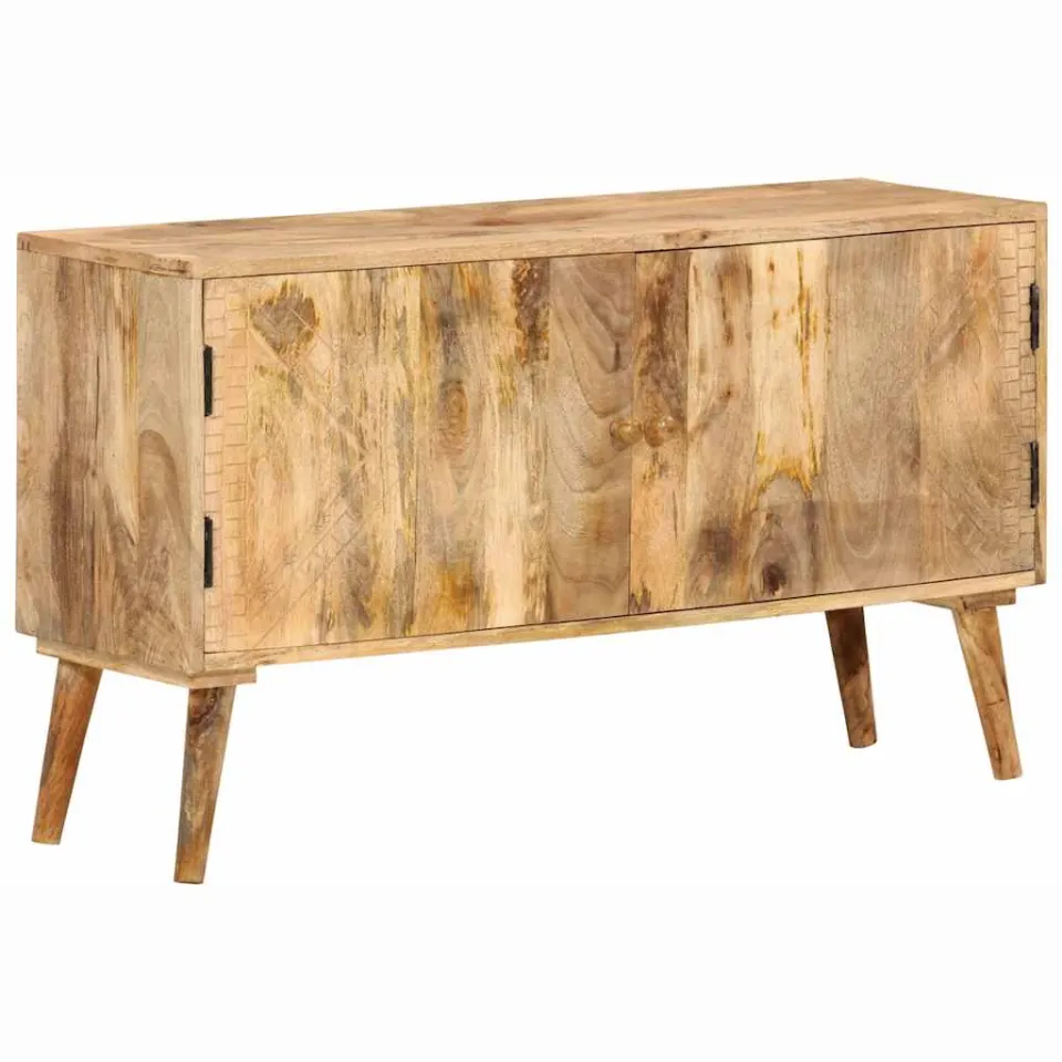 vidaXL Dressoir 110x30x60 cm massief mangohout bruin, foto 2