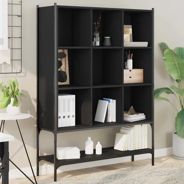 vidaXL Boekenkast 102x30x141,5 cm bewerkt hout zwart, foto 2