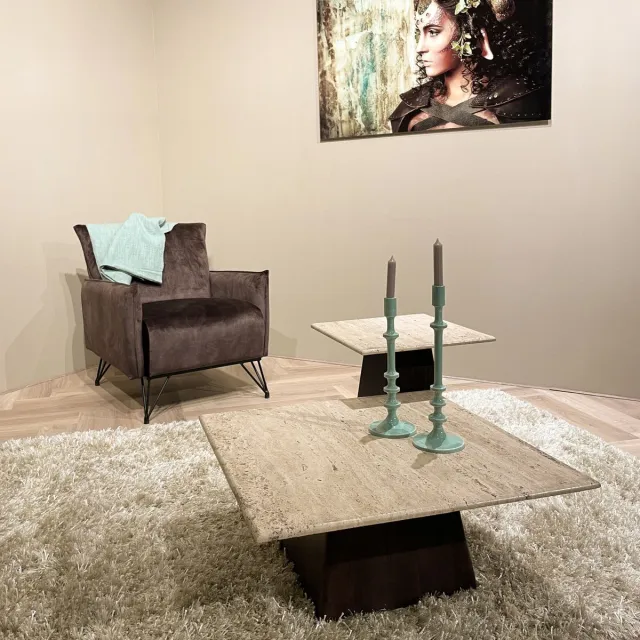 Livingfurn Salontafel Valentino 45cm Mangohout Beige