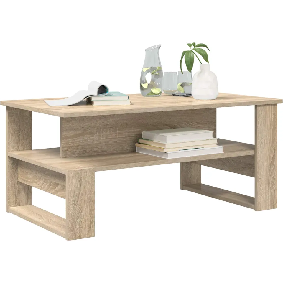 vidaXL Salontafel Sonoma Eiken 90 x 50 x 40 cm Bewerkt hout, foto 3