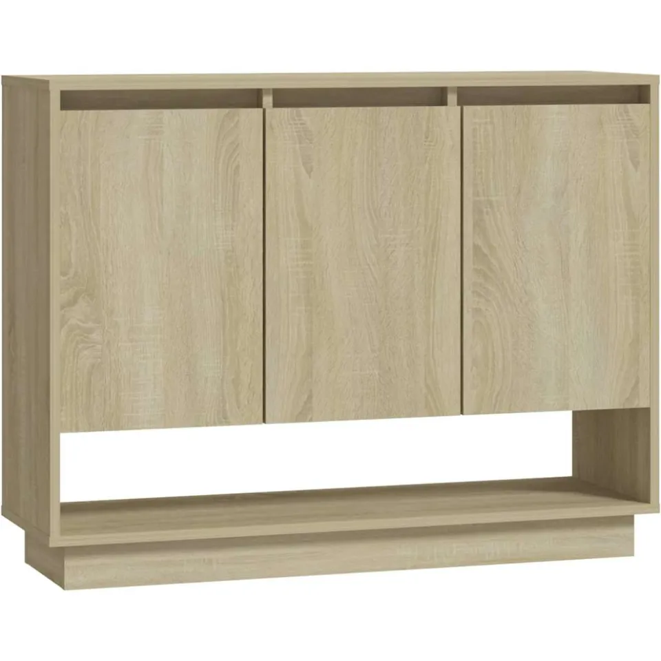 vidaXL Dressoir 97x31x75 cm bewerkt hout sonoma eikenkleurig Beige