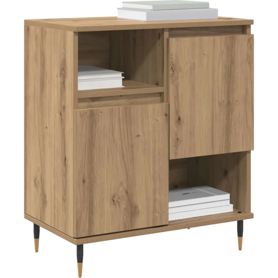 vidaXL Dressoirs 3 st Artisan Eiken 60 x 35 x 70 cm Bruin