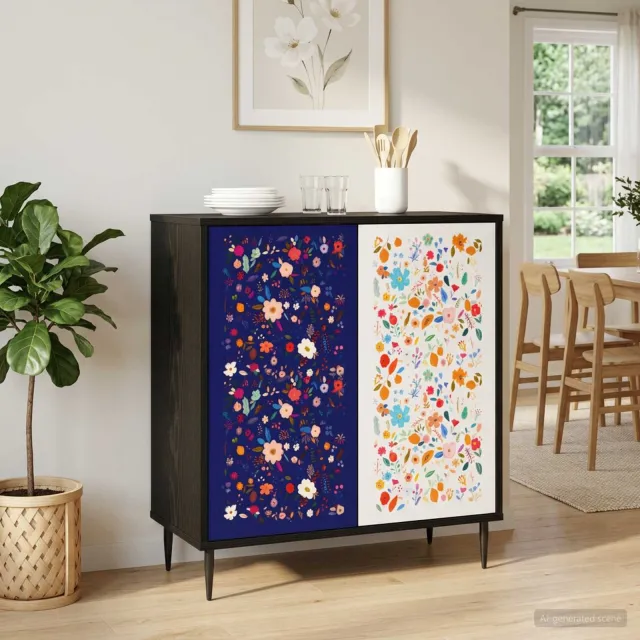 vidaXL Dressoir MAINZ Zwart eiken 69 x 33 x 76 cm Bewerkt hout, foto 2