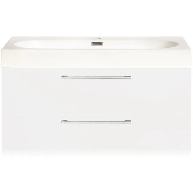 Differnz Badkamermeubelset Differnz Somero Met Keramiek Wastafel 80 cm Hoogglans Wit
