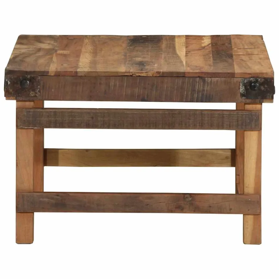 vidaXL Salontafel Bruin 60 x 55 x 40 cm Massief Gerecycled Hout, foto 3