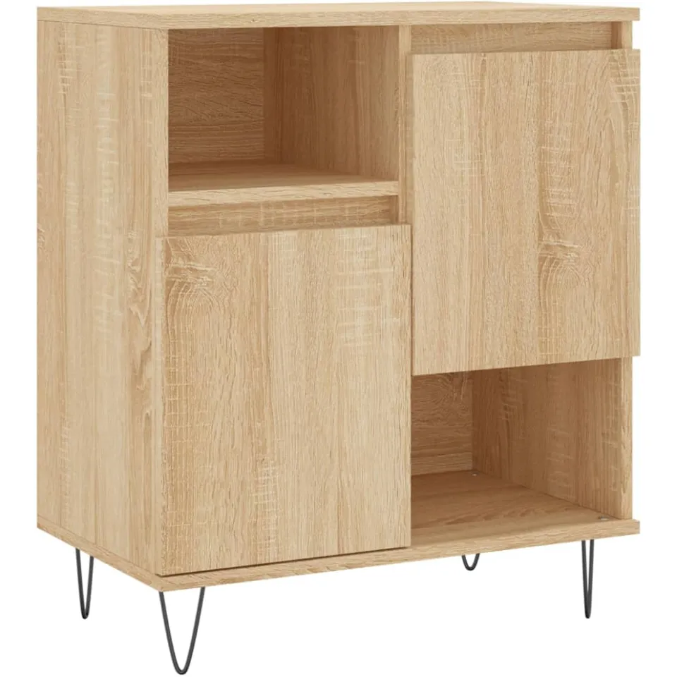 vidaXL Dressoirs 2 st bewerkt hout sonoma eikenkleurig, foto 4