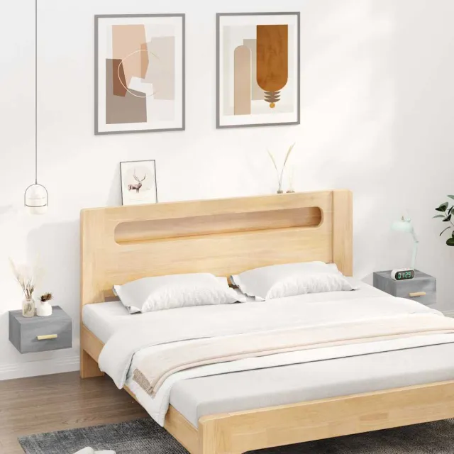 vidaXL Nachtkastjes 2 st wandgemonteerd 35x35x20 cm sonoma eikenkleur Bruin
