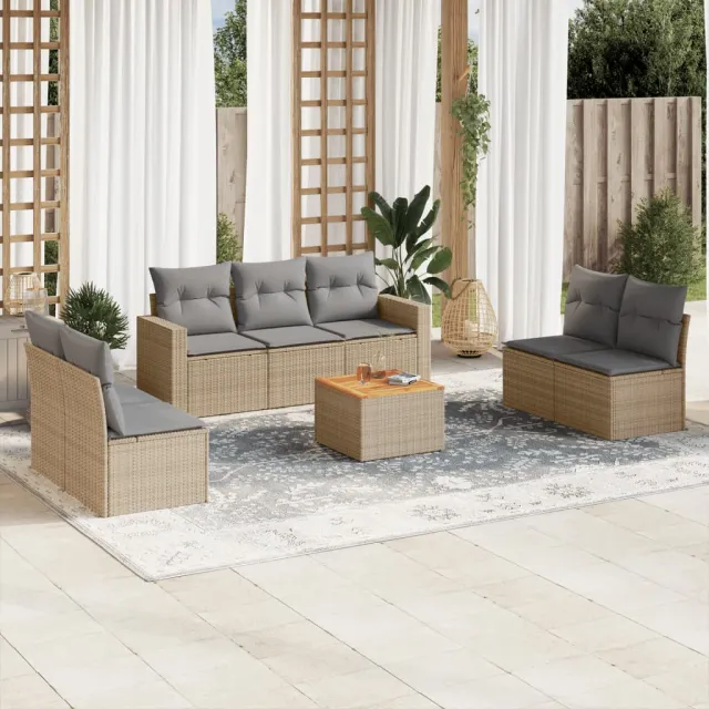 vidaXL Patio Sofa Set 5-zits Mix Beige en Lichtgrijs, foto 2