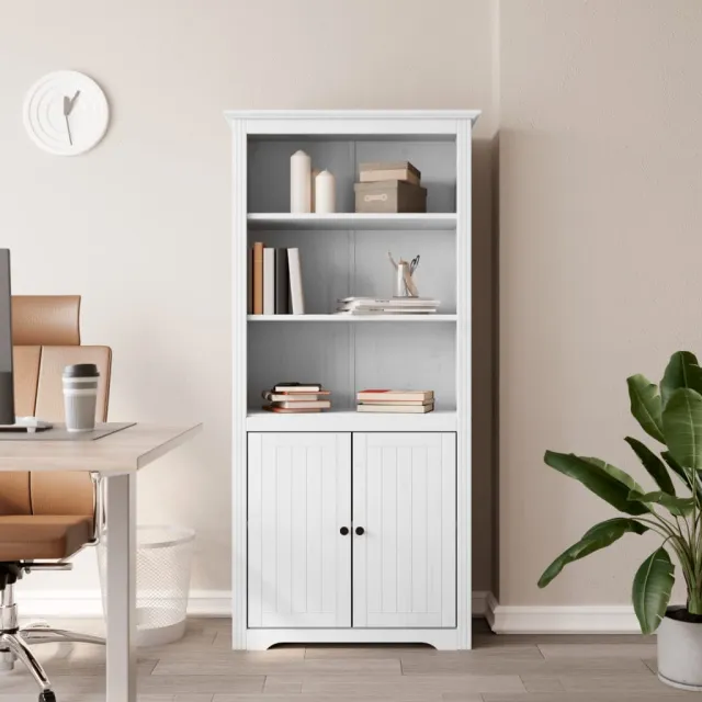 vidaXL Boekenkast BODO 82x40x173 cm massief grenenhout wit, foto 2