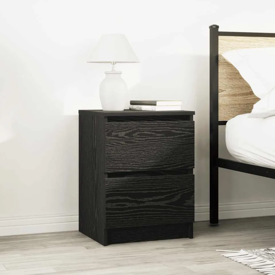 vidaXL Tv-meubel 40x35x54 cm spaanplaat zwart, foto 3