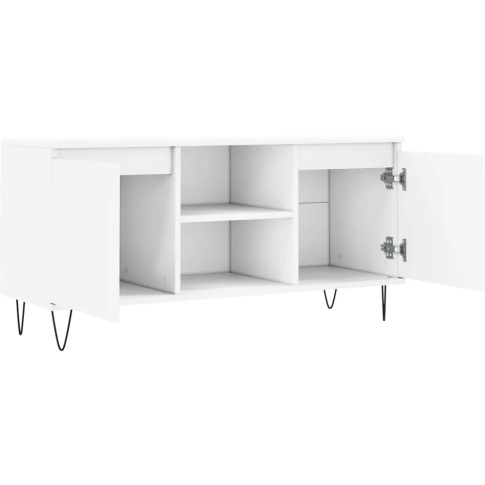 vidaXL Tv-meubel 104x35x50 cm bewerkt hout wit, foto 4